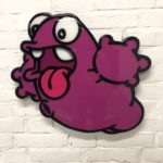 Resin cutout nolart tongue painting nolart canvas Streetart graffiti characterdesign nol